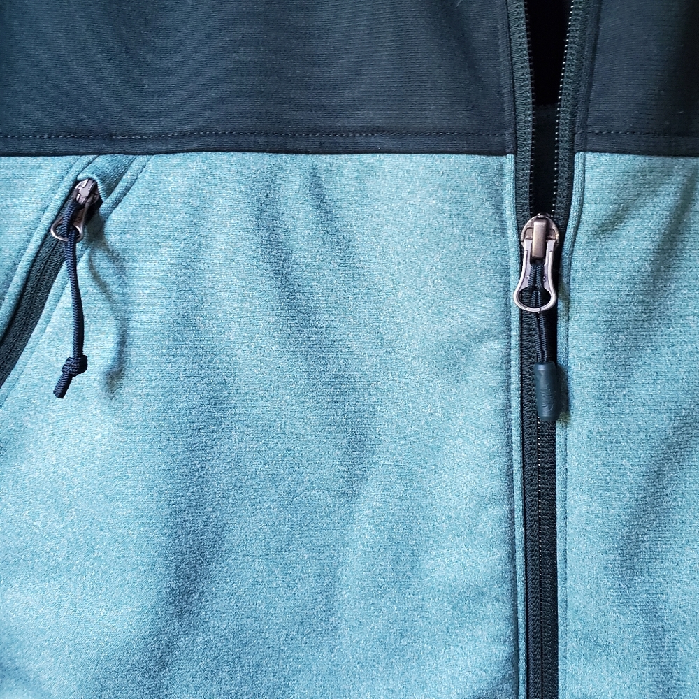 The North Face green colorblock collared zip up lightweight - Picture 3 of 5